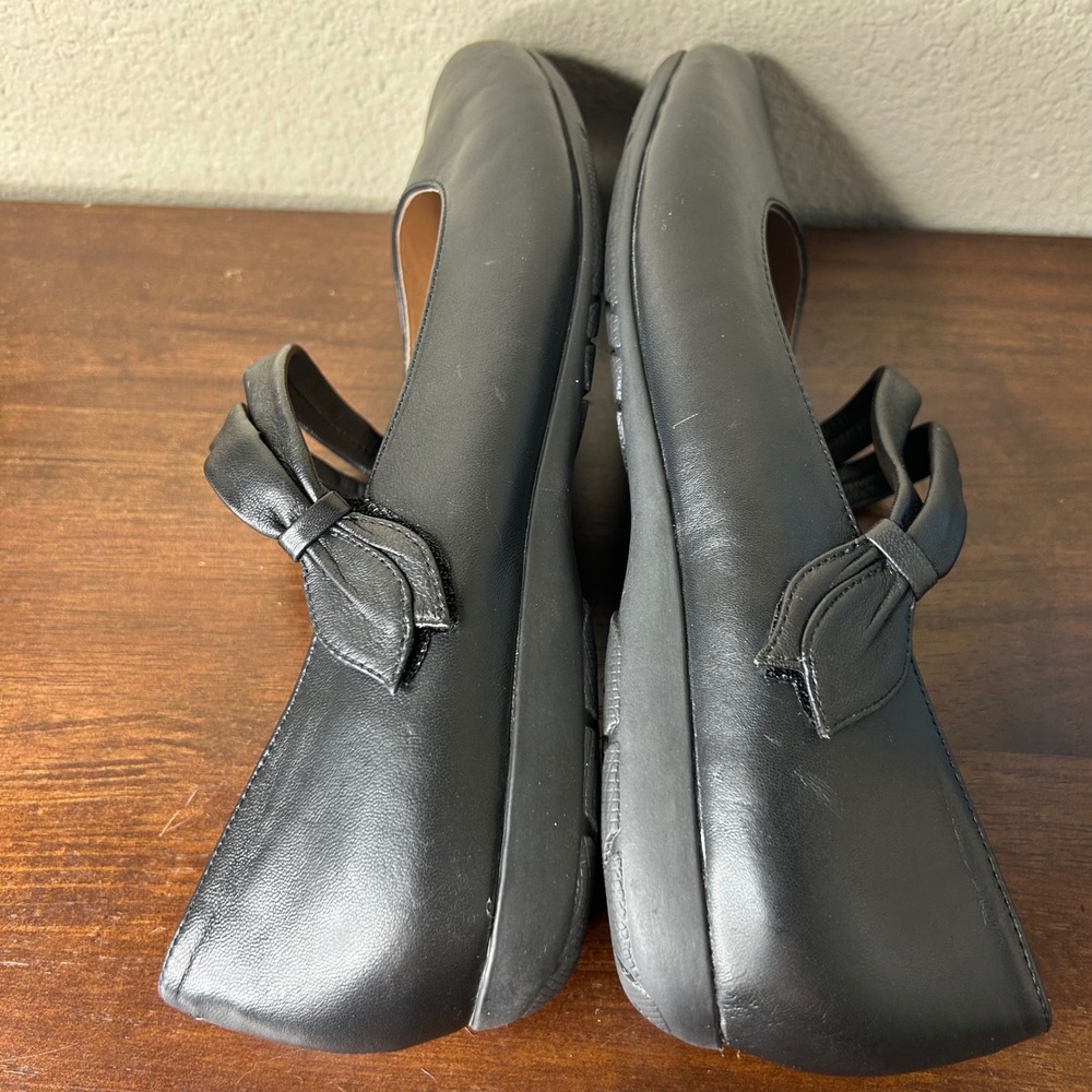 ABEO Shoes Womens 9M Tiana Black Leather Mary Jane Flats B.I.O.system Comfort - Picture 8 of 9